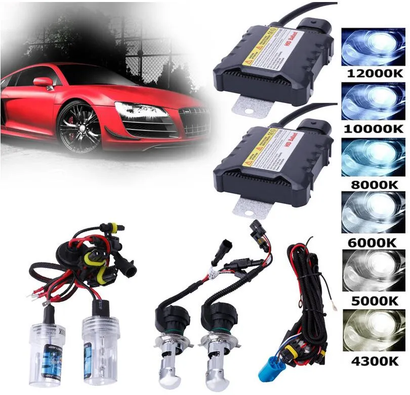 KIT de Conversion de phare LED au xénon HID, H1 H3 H4 H7 9005 9006 880/881 pour éclairage Audi, KIT de Ballast mince, ensemble d'ampoules, outils HHA63