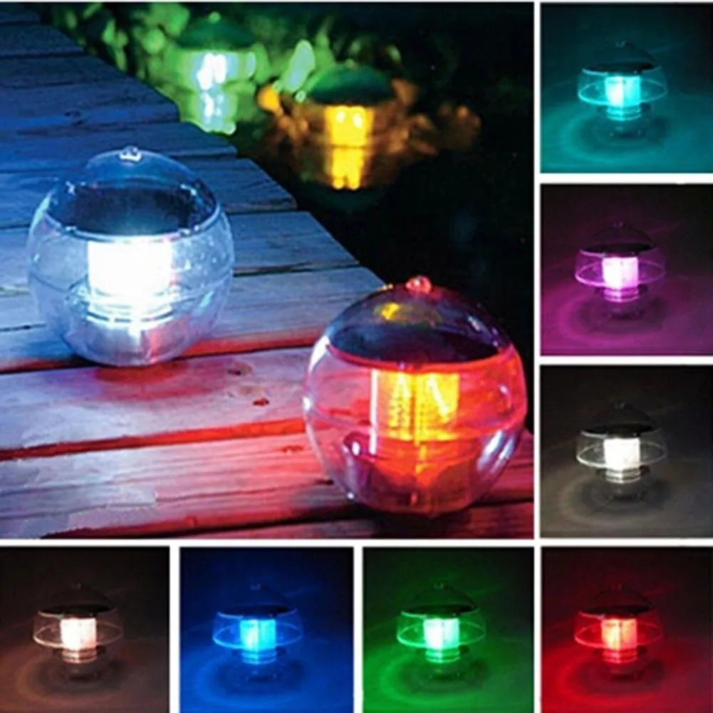 Lumière Piscine Flottante,Lampe Solaire Piscine avec RGB Couleurs  Changement,Étanche Boule Lumineuse Piscine,Lumières de Piscine à LED  Extérieures