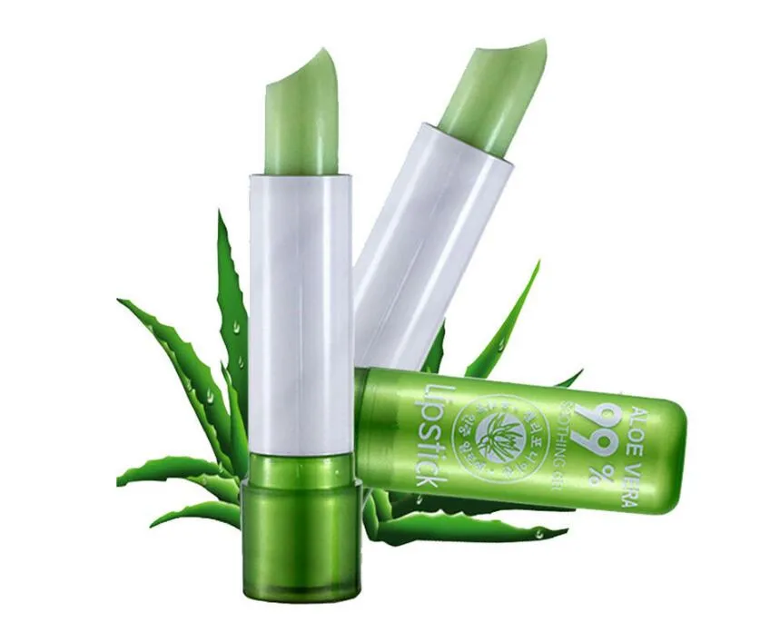 New Popular Waterproof Natural Plant Aloe Gel Lipstick Magic Colour Temperature Change Color Aloe Lipstick Moisture Protection Lip Balm