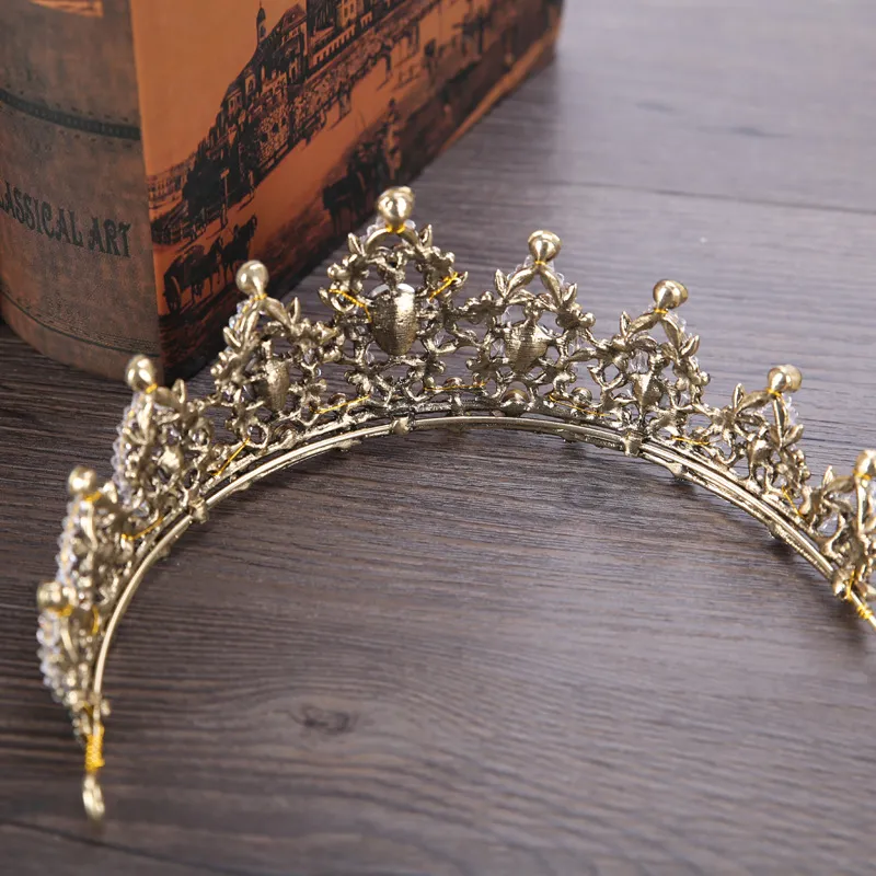Baroque Bridal Crowns Brounds Silver Gold Wedding Tiaras Bands Crystal Women Party Diadem Queen Crown Tiara Wedding Hair ACC3121193
