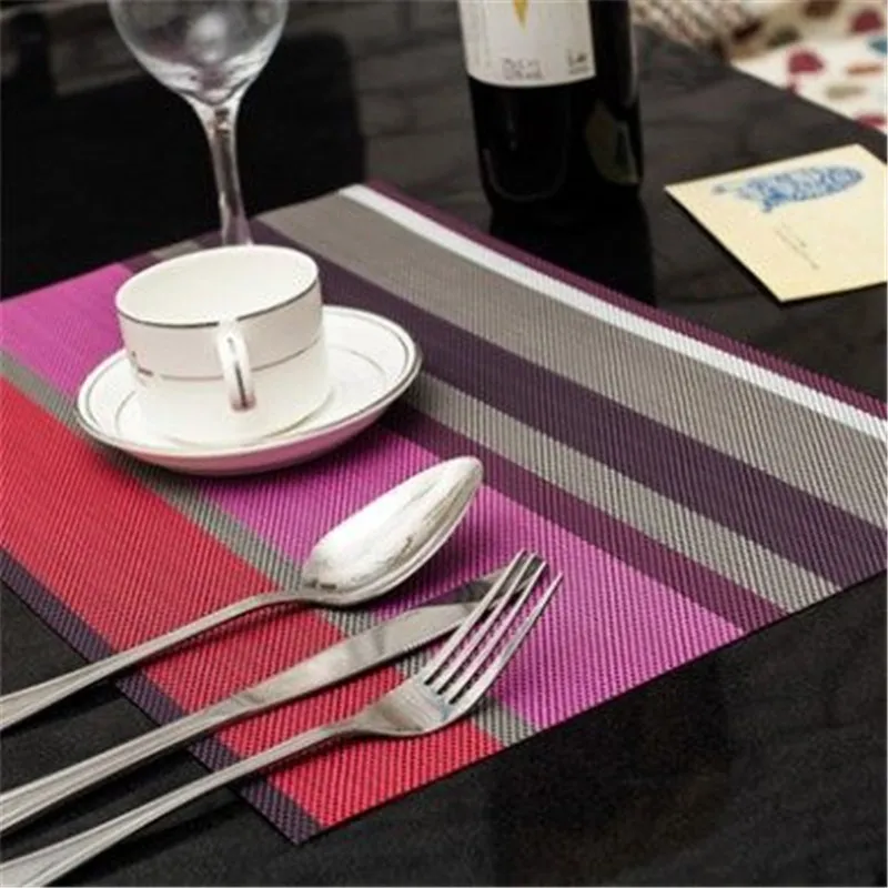 Hot vender Hotel Restaurante Moderno Placemats Colorido Copo Coasters Esteiras de Mesa Esteiras Tigela Pad Isolamento Térmico Slip Ressistant Bar Esteira De Jantar