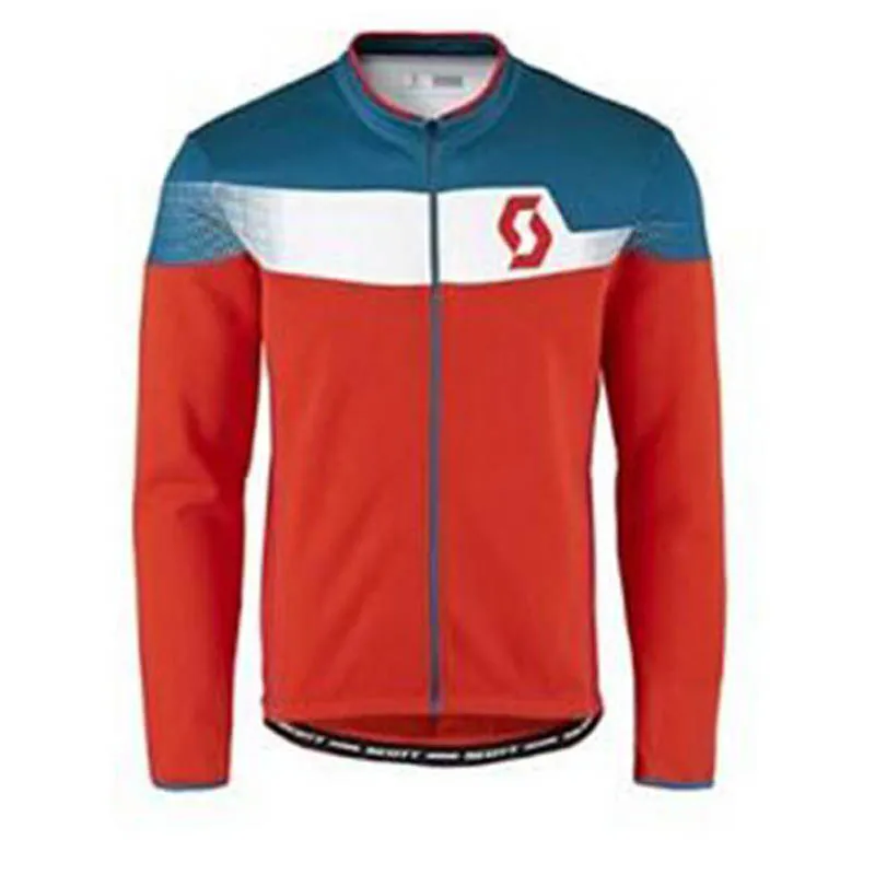 Vår / Autum Scott Pro Team Bike Mäns Cykling Långärmad Jersey Road Racing Skjortor Ridning Cykeltoppar Andas utomhus Sport Maillot S210419104