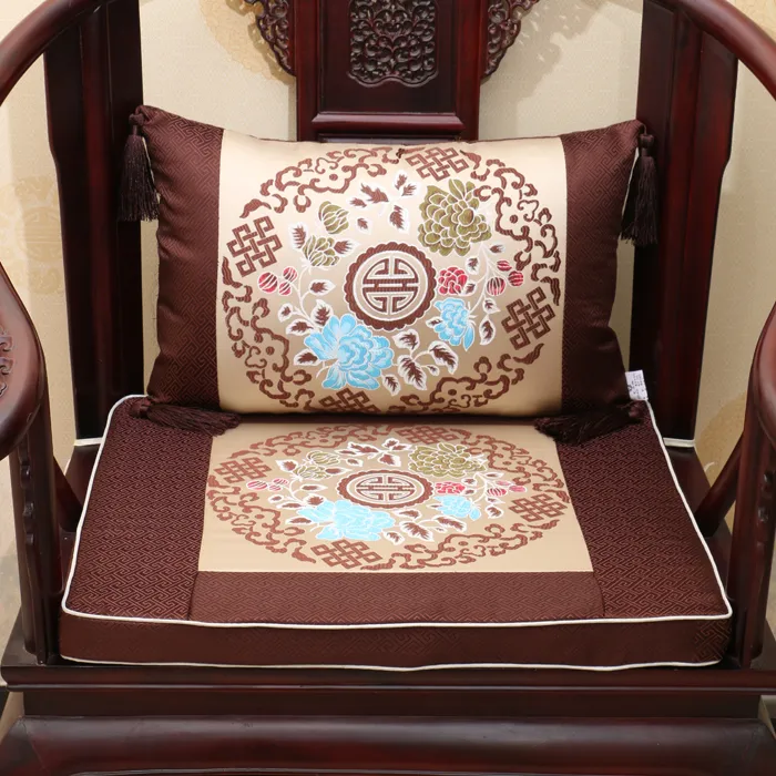 Custom Thicken Chinese Seat Cushions for Chair Sofa Mat Non-slip Silk  Brocade Armchair Elbowchair Dining