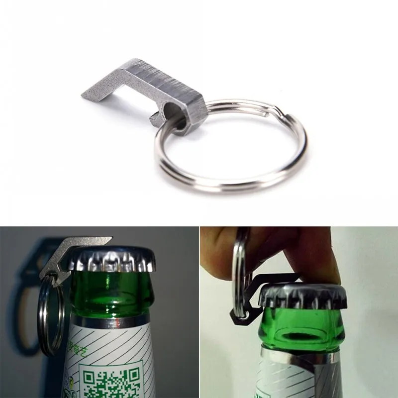 Gear Mini Lightweight Bottle Beer Opener Key Ring Pocket Multifunctional Tool Utility Gadget Outdoor Camp Hike