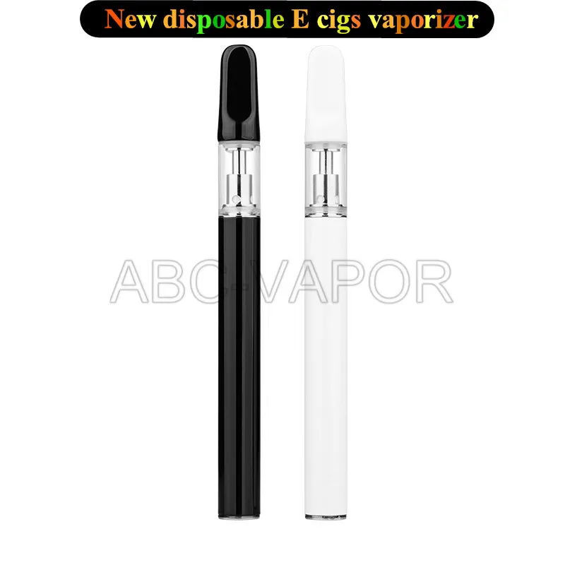최신 일회용 vape 펜 전자 cigs 기화기 0.5 ml 빈 오일 vape 펜 세라믹 코일 유리 세라믹 마우스 피스와 510 카트리지