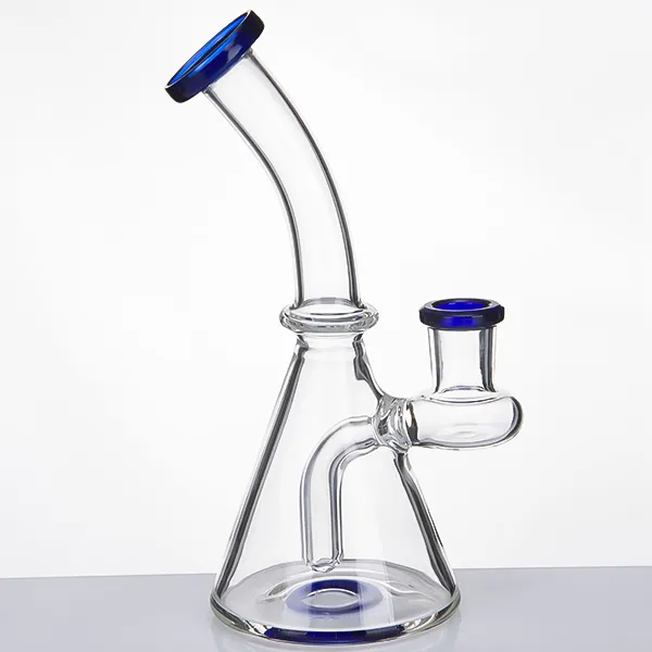 Smoke Glass Water Pipes Pyrex Bongs 14mm female joint Bong Smoking Pipe Dab Oil Rigs bubbler Hookahs beaker 943