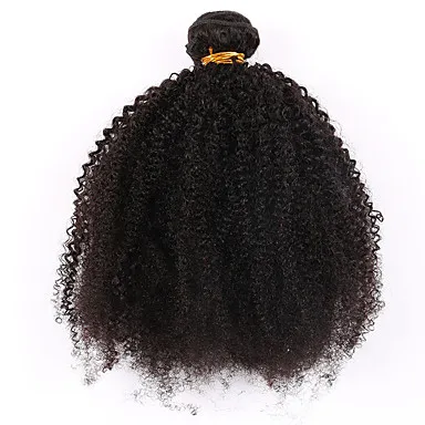 Mongolian Afro Kinky Curly Virgin Hair Weave 100 Unprocessed Human Remy Hair Bundles 1030quot Natural Color Double Weft Hair E4583344