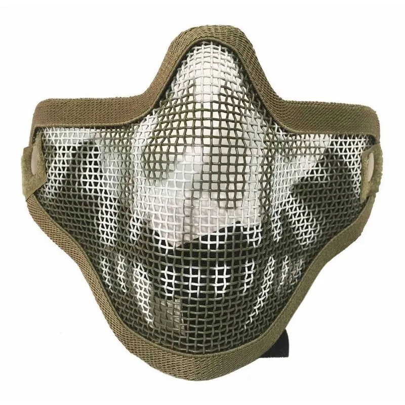 Taktik Hayalet Mesh Airsoft Maske Paintball Yarı Yüz Koruma Grev Style5893931