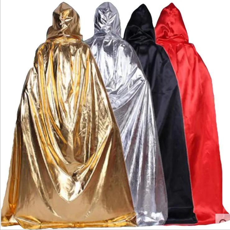 Halloween Ghost Cloak Festival Party Mens Ladies Klänning Kepsar Sexig Fancy Kostym Robe Vuxen Cosplay Sorcerer Death Cloaks Devil Hooded Cape