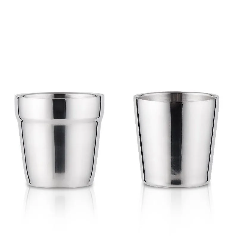 Double Deck Stainless Steel Cups Coffee Tumbler Dzieci Izolacja Podgrzewająca Nietoksyczny Kubek Do Baru Picie 6 66BB FF