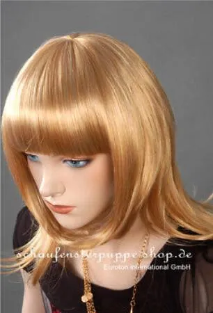 패션 가발 여성 코스 황금 갈색 물결 모양의 머리 가발