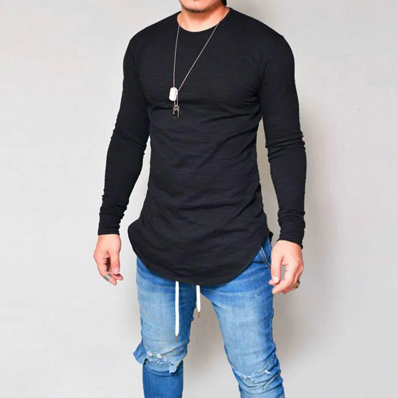 Camiseta de estilista de moda gola redonda para homens manga longa branca roupas masculinas casuais roupas polo de luxo