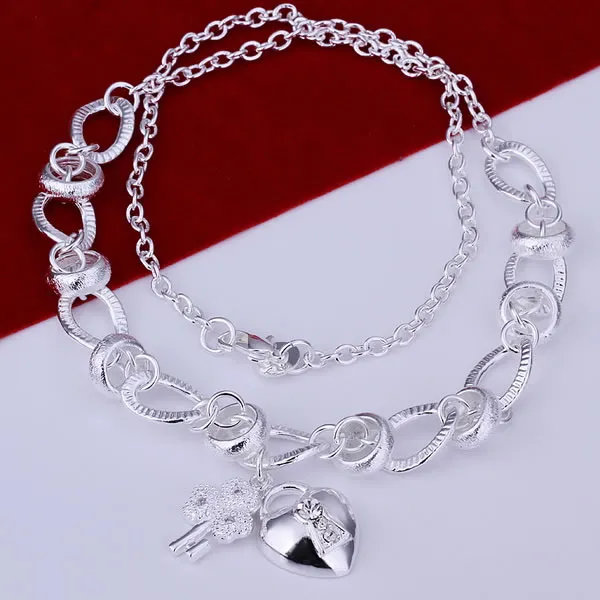Fine 925 Sterling Silver Necklace 18Inch Shake Chain Link,2018 Fine Real 925 Silver Link Chain Italy Necklace New Style Hot 2021 XMAS