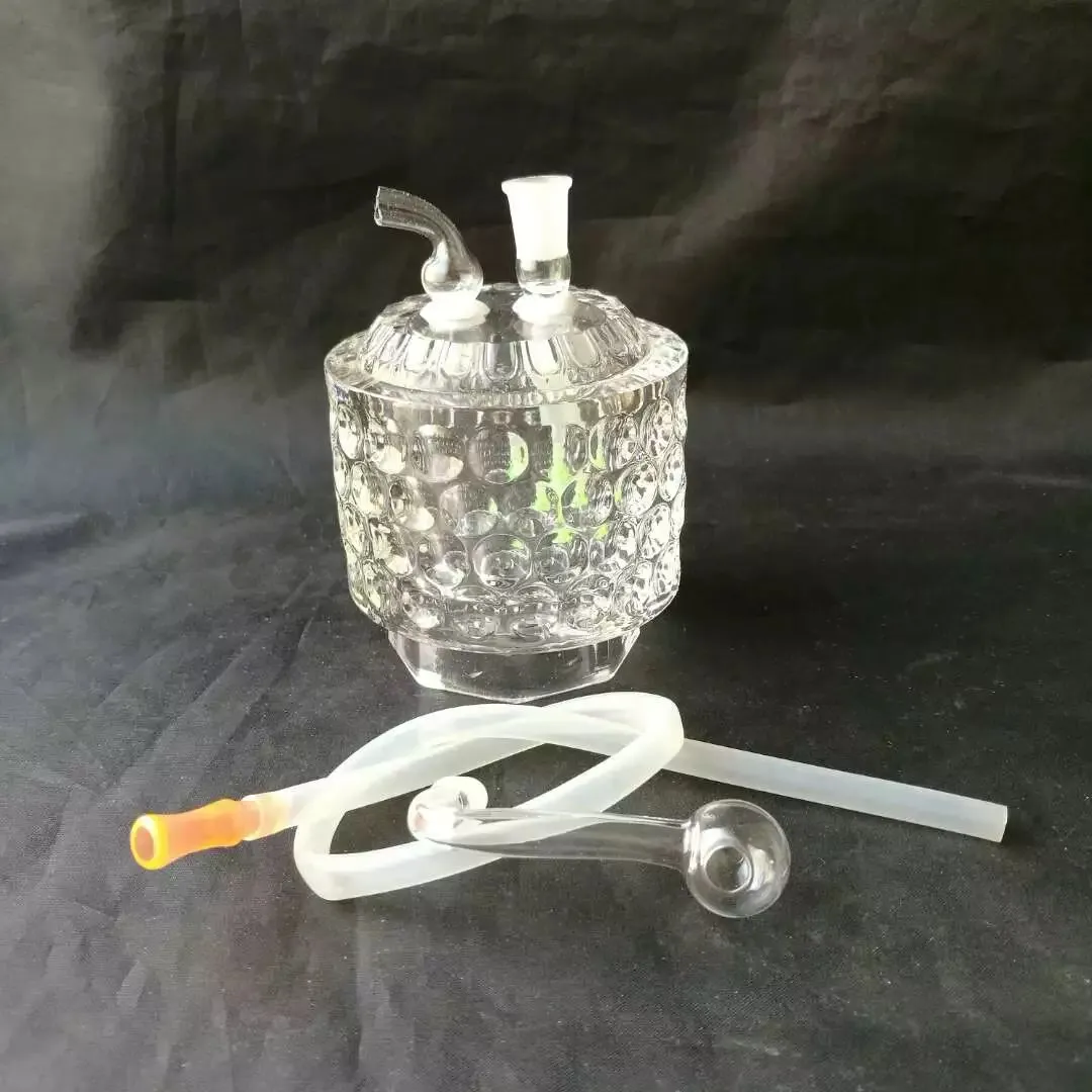Water cube kettle Wholesale Glass bongs Oil Burner Glass Water Pipes Oil Rigs Smoking Rigs