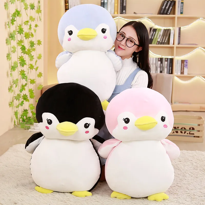 Kawaii pinguim boneca de brinquedo de pelúcia animais macios boneca criança conforto travesseiro de dormir aniversário Dia Dos Namorados presente para a menina de 24 polegadas 60 cm DY50310