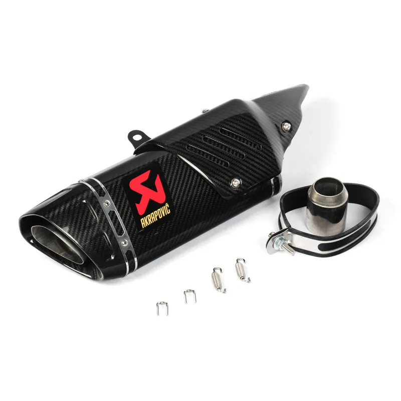 38mm 51mm Motorcycle Carbon Fiber Exhaust Pipe Without Removable DB Killer System For R6 R1 CBR500 S1000RR Z750
