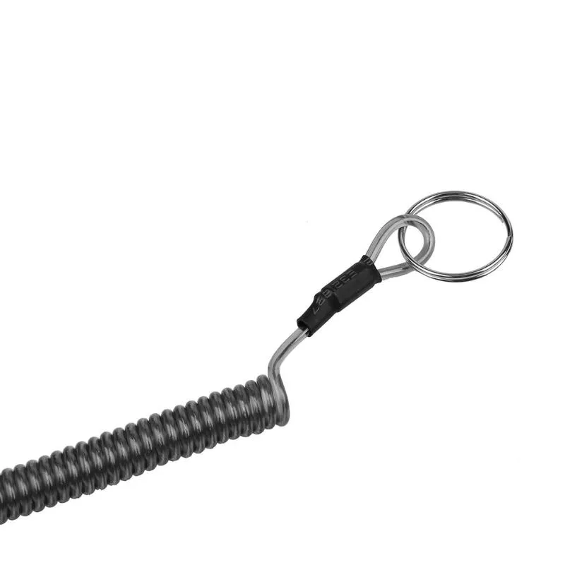 Coiled Fish Fishing Lanyards With Protective Steel Rope And Line