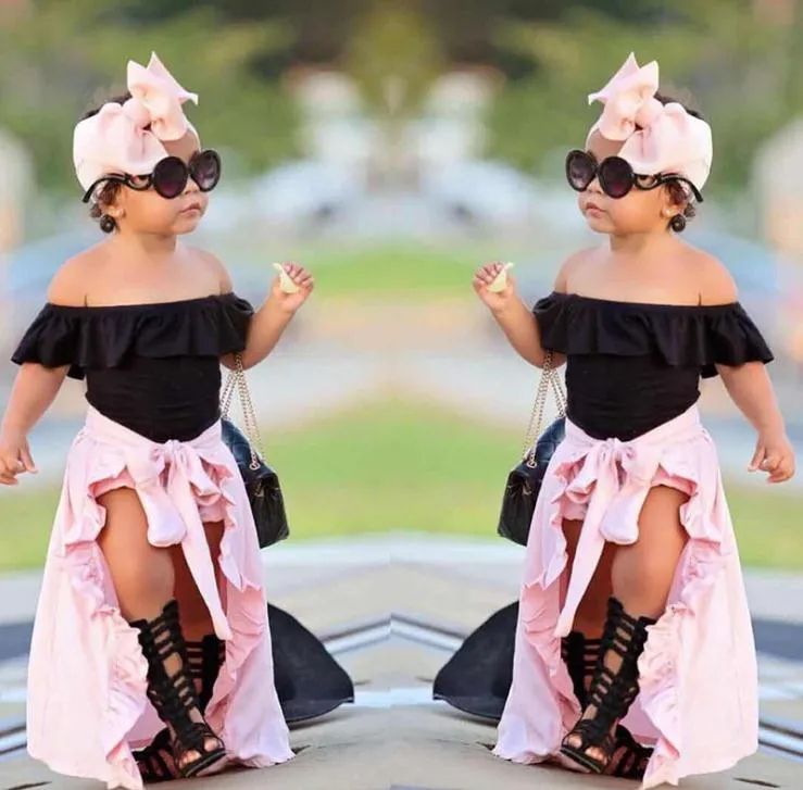 Summer Family Photo Outfit Ideas For Baby Girls Off Shoulder Top T Shirt Shorts Skirt And Headband From Pangba921 11.24 DHgate.Com
