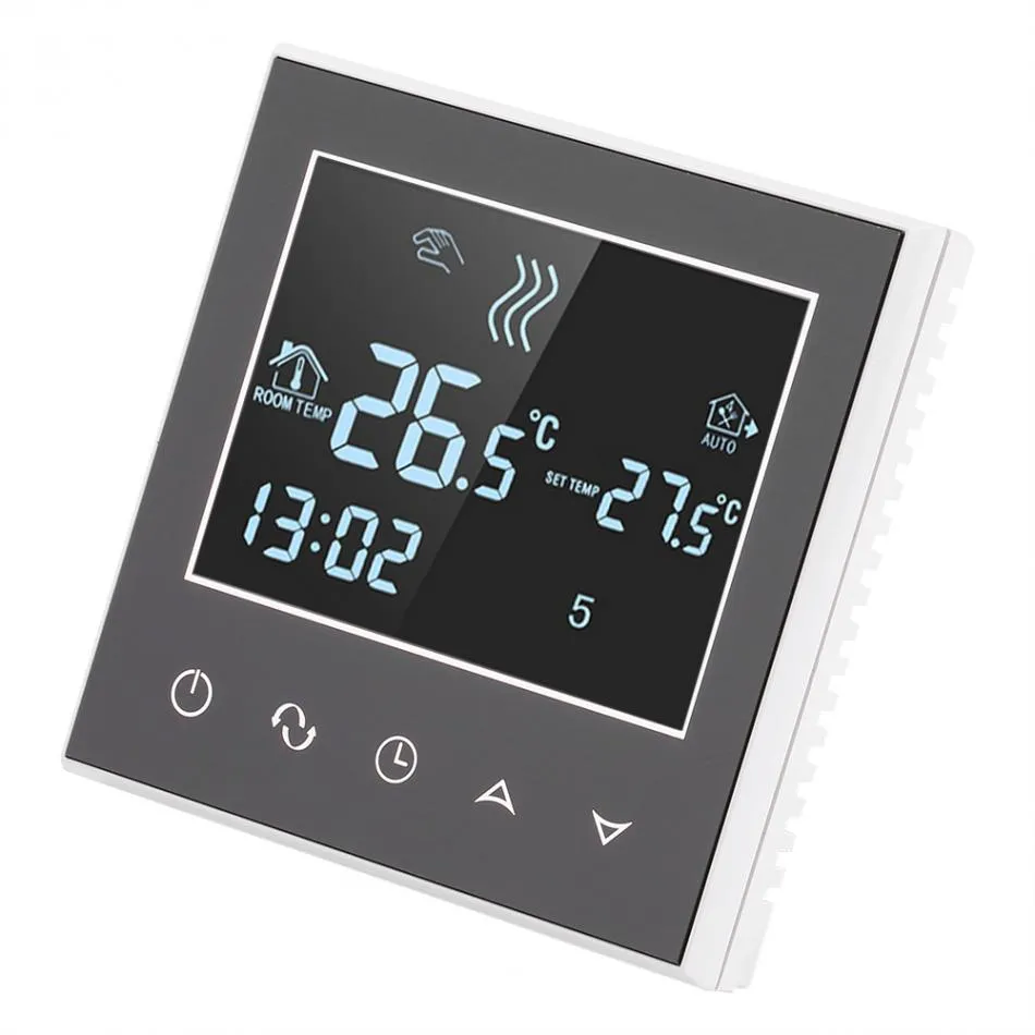 Termostato inteligente Wi-Fi, termostato programable, digital 16A,  termostato de calefacción eléctrico, inalámbrico, pantalla LCD, controlador  de