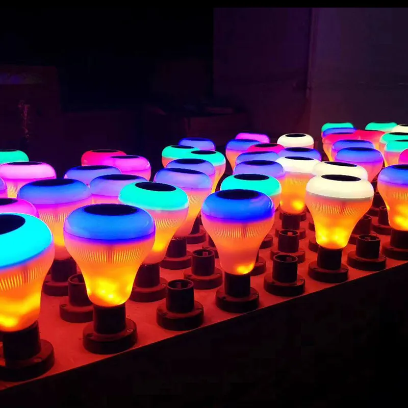 Speaker Light Bulb: Dimmable RGB LED Music Flame Bulb With Bluetooth ...