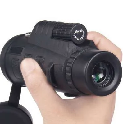 جودة عالية 35x50 teleskop أحادي مناظير الطاقة البصرية تلسكوب مونوكولو spyglass مونوكيل الصيد معسكر السفر