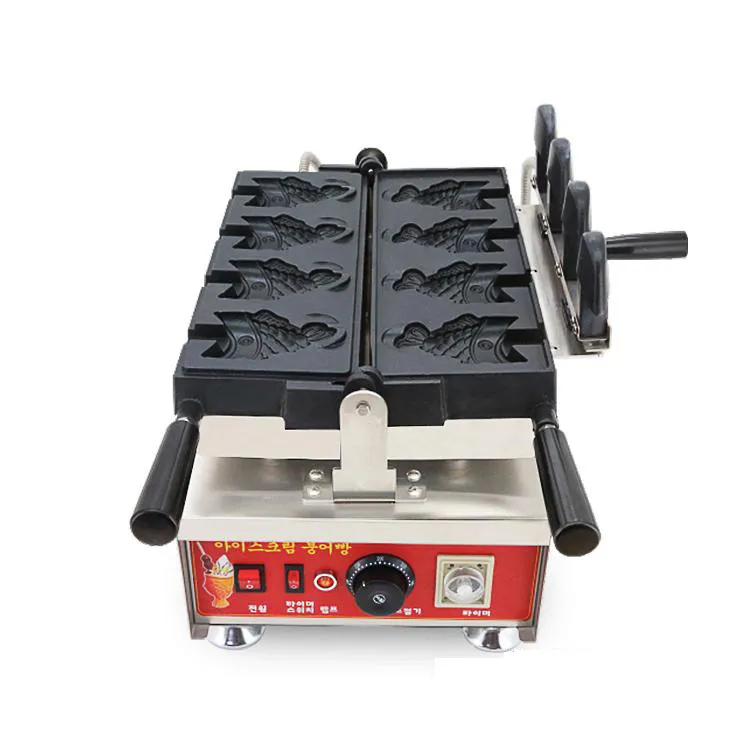 Przetwarzanie żywności Lody Fish Shape Waffle Baker Maker Electric Taiyaki Machine