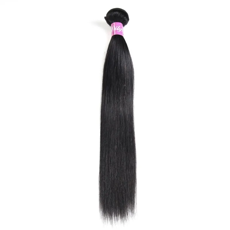 Brazilian Virgin Human Hair 3 buntar 30-40 tum långa tum raka hårförlängningar Dubbla inslag 95-100 g/styck buntar