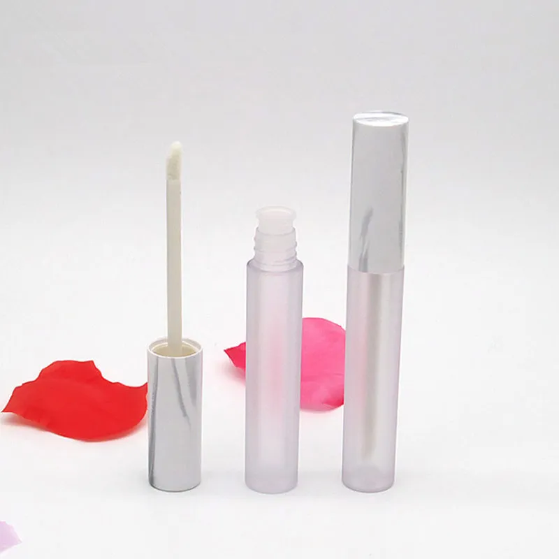 4,5 ml Comestic Leere Behälter Lippen Tube Lip Gloss Tube Pinsel Kappe Flaschen Kunststoff Leere Schlanke Lippen Balsam Tube F350