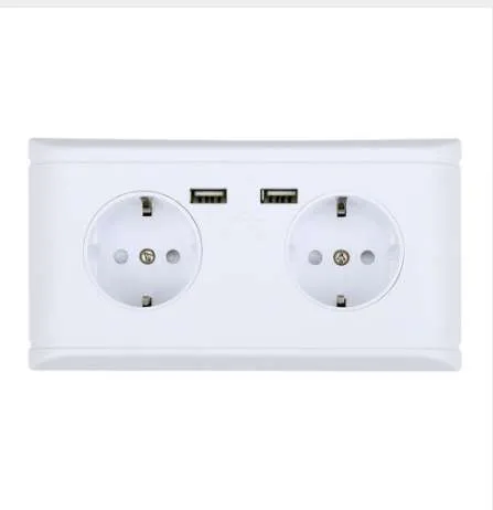 Prise murale avec double port USB - Chargeur pour iPhone/Android