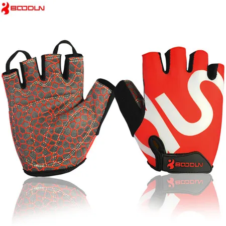 BOODUN cycling gym gloves men women body building dumbbell fitness gloves half finger anti slip weight lifting sport training bowling