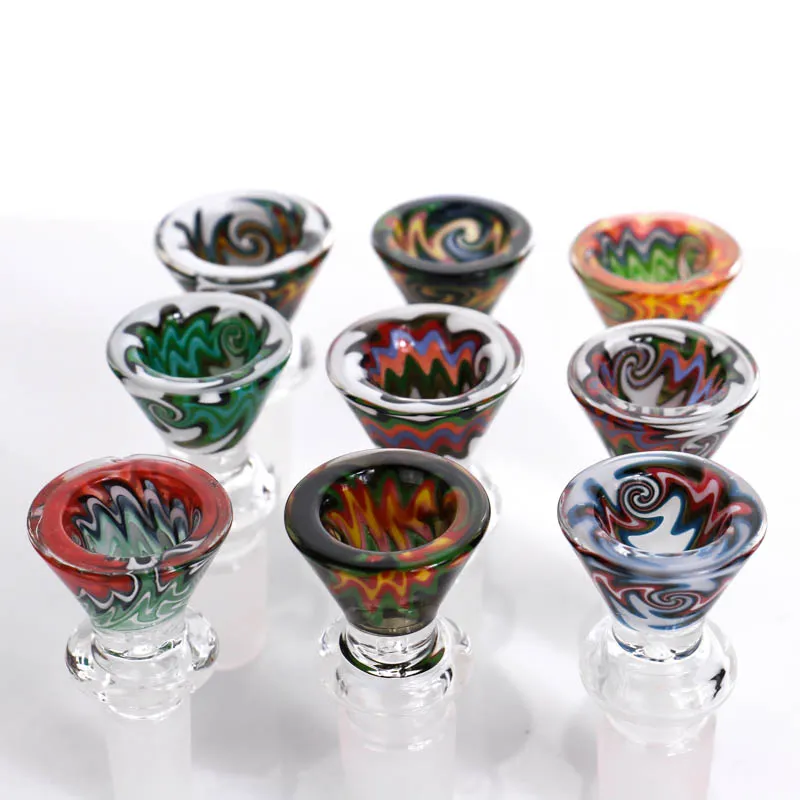 Hookahs Glass Bowl Made of high quality borosilicate glass NEW ARRIVE Bowls for bongs colored bowl 14&18 very thick water pipe