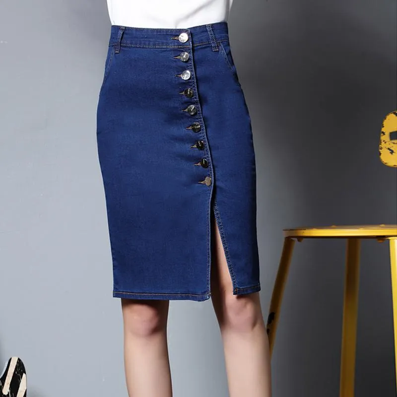 2018 Spring New Arrival 6XL Plus Size Casual Denim Skir Women Vintage ...