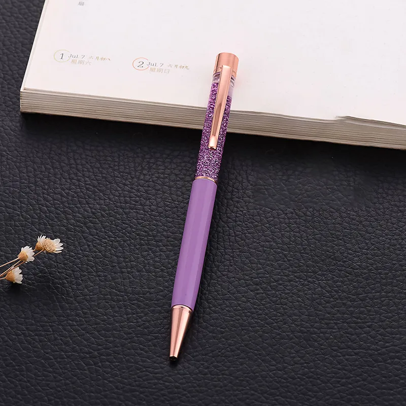 Promotion Wholesale Different Colors Crystal Diamond Ballpoint Pen Roller Ball Pens for Writing Christmas Gift 0479