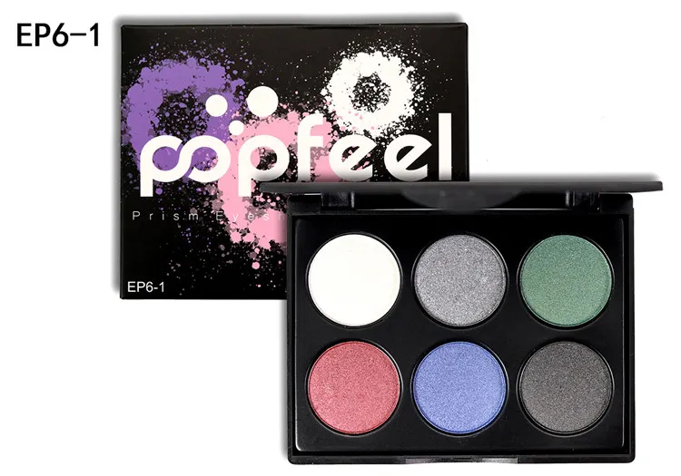 POPFEEL Palette di ombretti opachi a 6 colori Nake Makeup Eye Shadow Lunga durata Facile da indossare Maquiagem