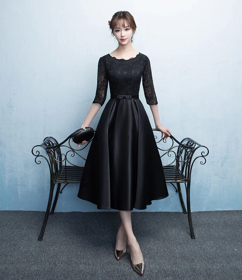 black lace tea length dress Inflatable Skeleton Costume main image 1