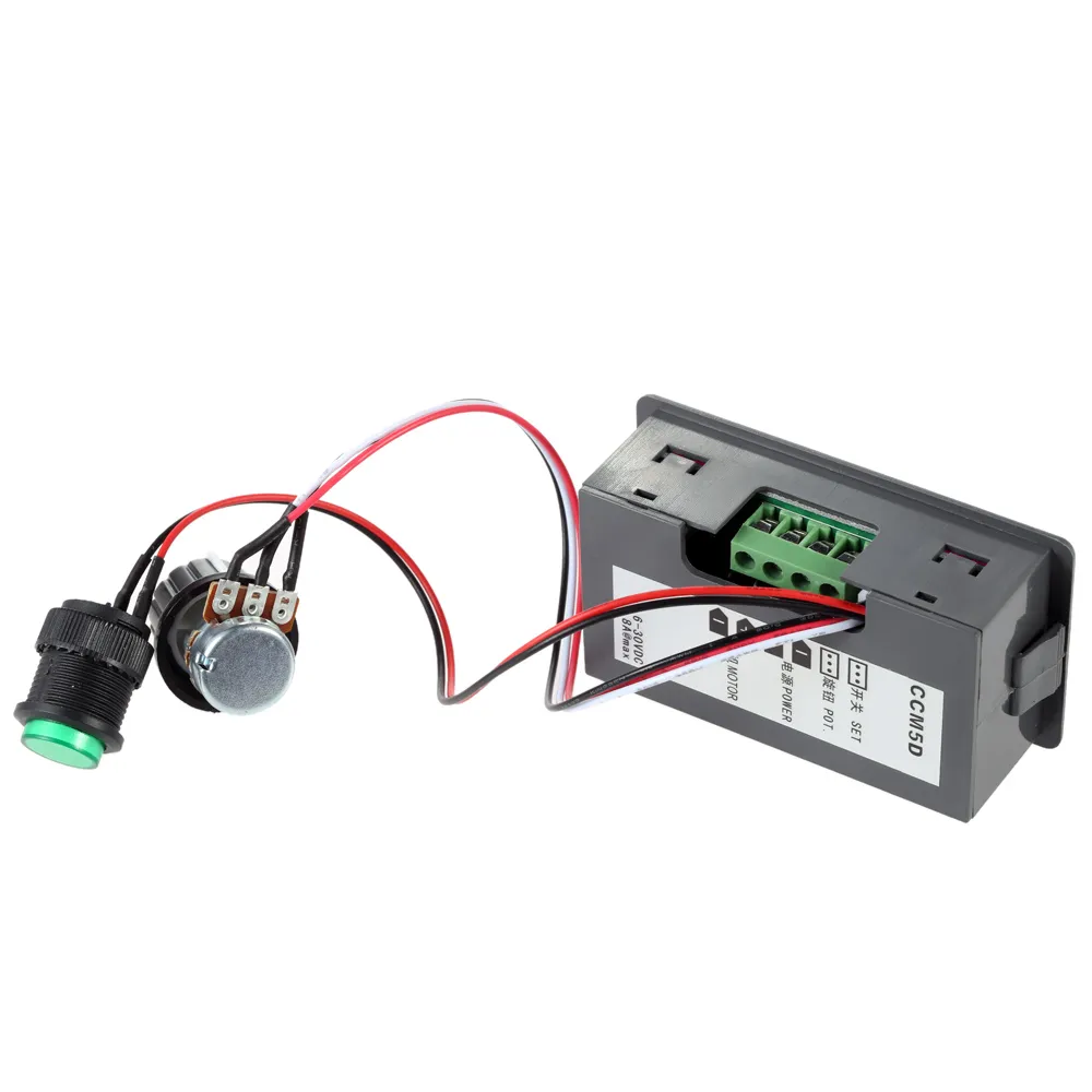 Freeshipping Digital LED DC Motor Speed ​​Controller PWM Stepless Speed ​​Interruptor de controle com exibição digital DC 6V 12V 24V MOTOR 8A