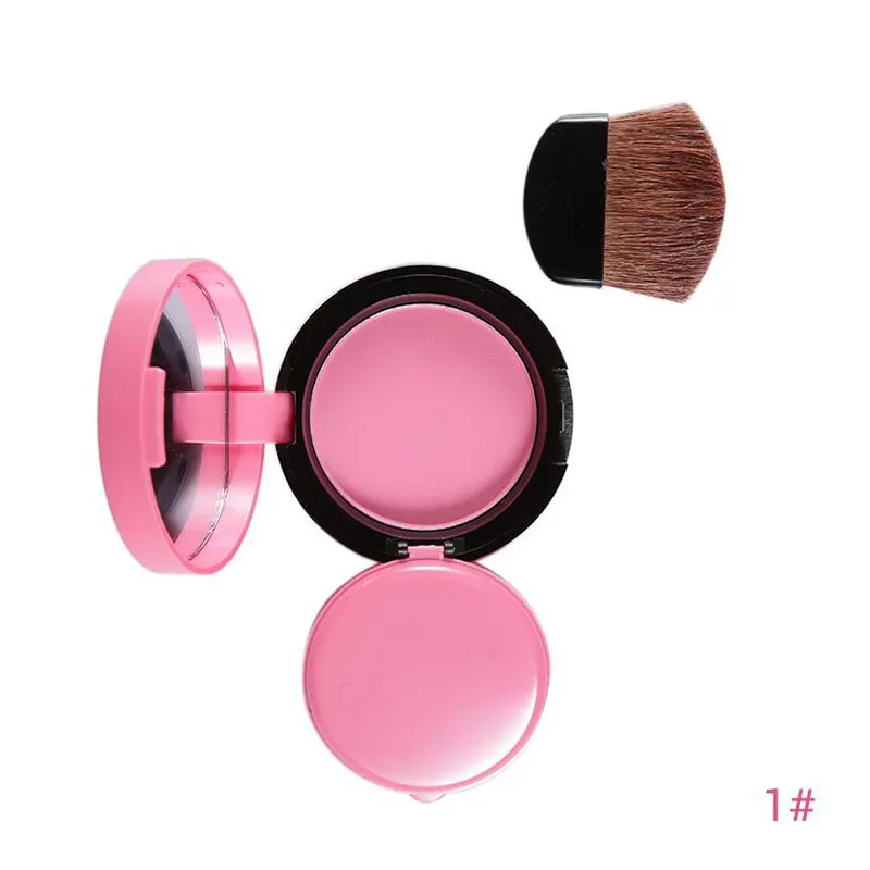 Ansikte blusher härlig palett makeup blush pulver professionell bronzer röd kind med pensel kit av märke musik blomma