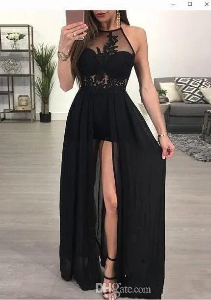 Black long prom dresses on sale 2018