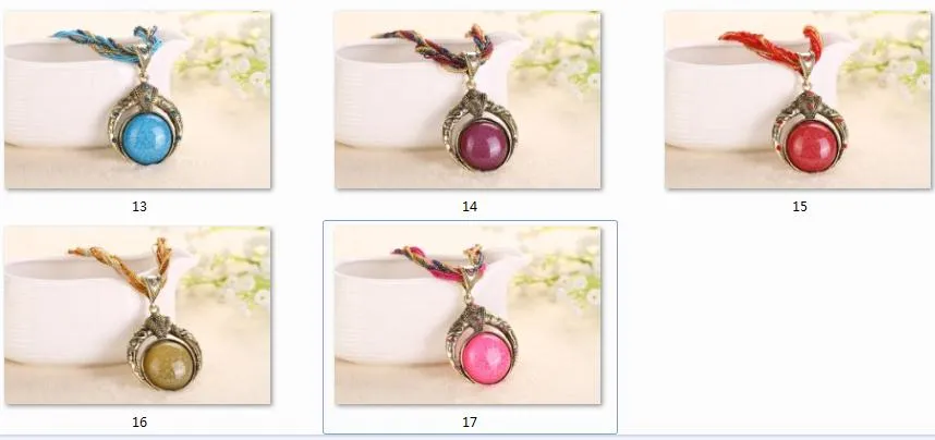 Item de alta qualidade decorado jóias boêmio national estilo colar vintage jóias liga pingente ms. acessórios decorativos 17 cores