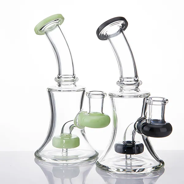 Mini Bubbler Glas Bongs Bangs Smoking Hanger Nail Dab Rigs Oil Rig Bägare Glasrör med Filter Ash Catcher 688