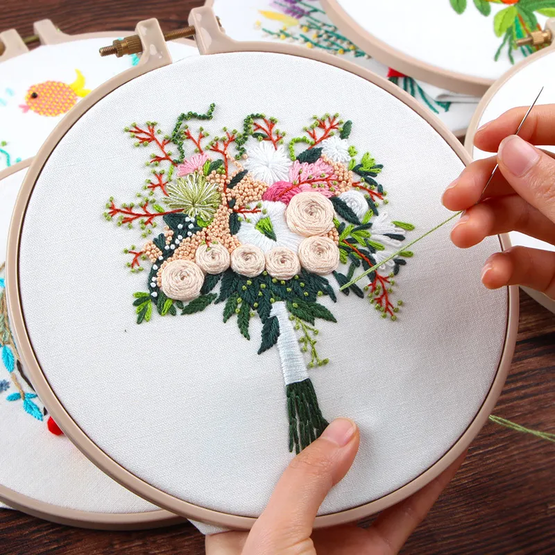 100 Printed Unfinished Needlework Kit New DIY Printed Embroidery Kits