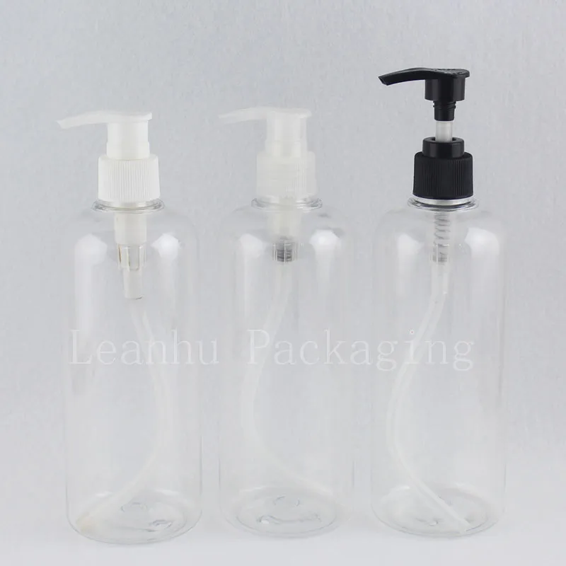 400ml clear bottle with plastic lotion pump (1)