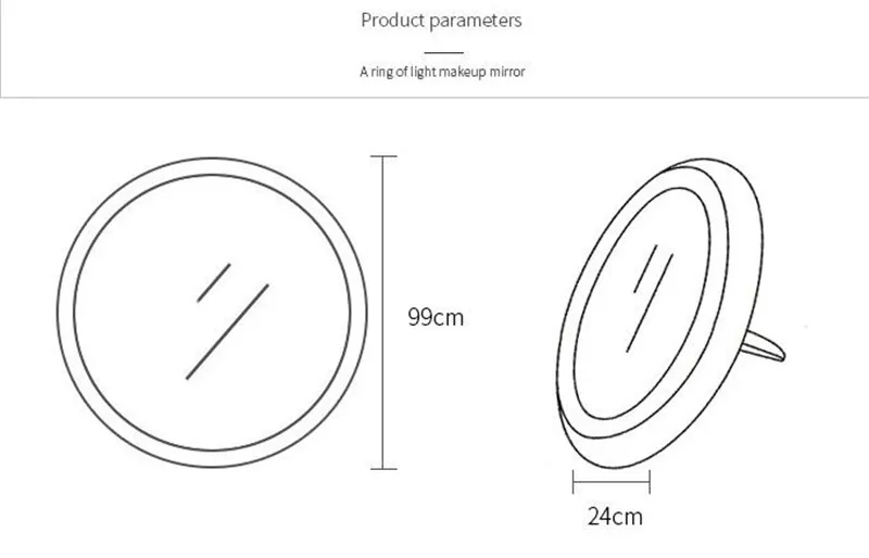 Taşınabilir Katlanır Kozmetik Ayna LED USB Şarj Makyaj Aynası Işıkları ile Makyaj Araçları Ayna LED Lamba DHL ücretsiz kargo