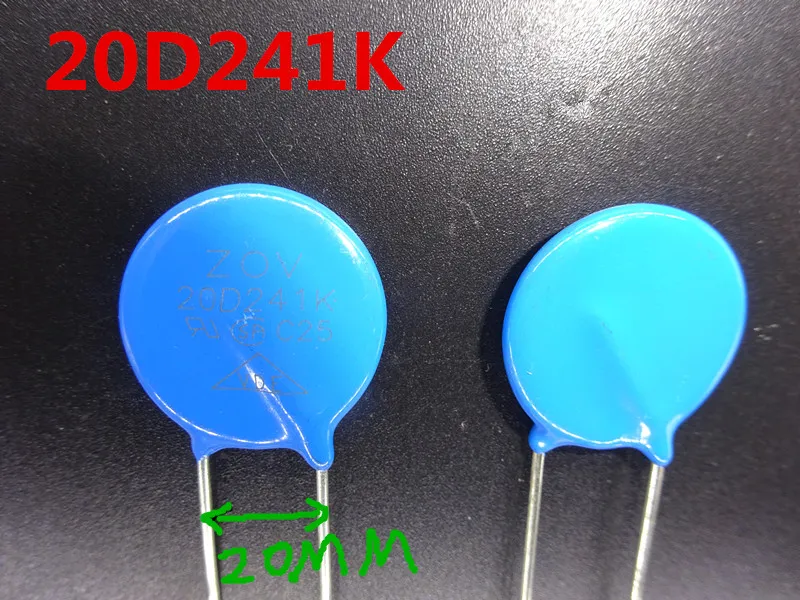Componentes eletrônicos resistores 50pcs / lote Varistor 20D241K 240V 20mm