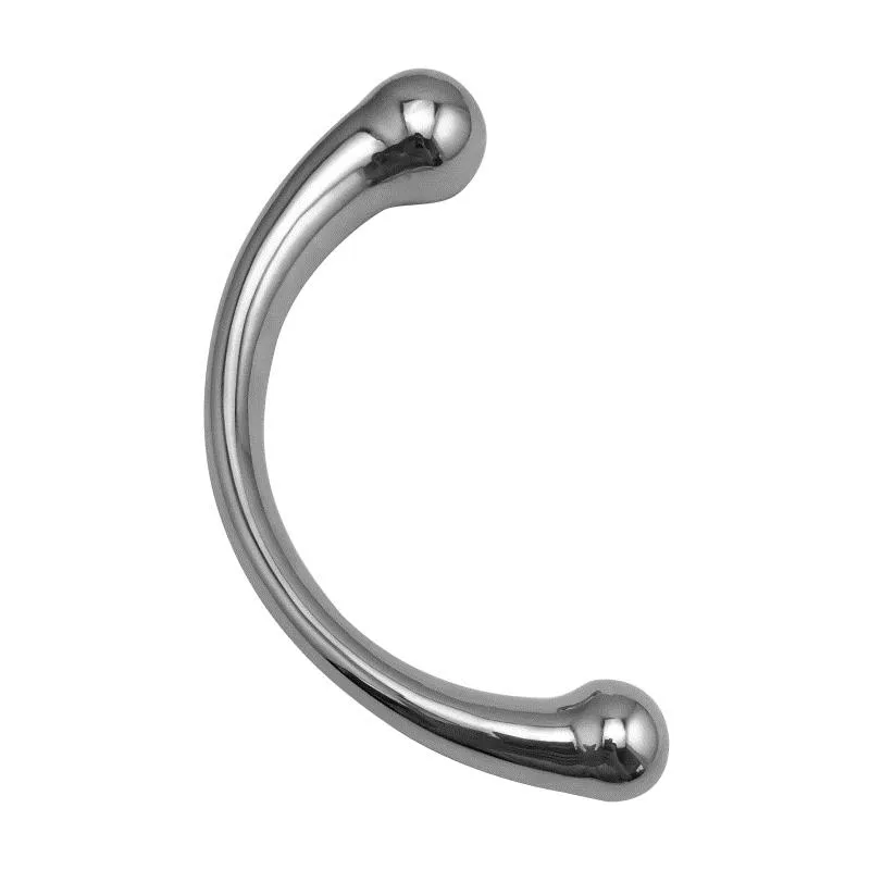 barbell sex toy Metal Curved Prostate Massager Wand G-Point P-Point Anal Vagina Toy main image 0