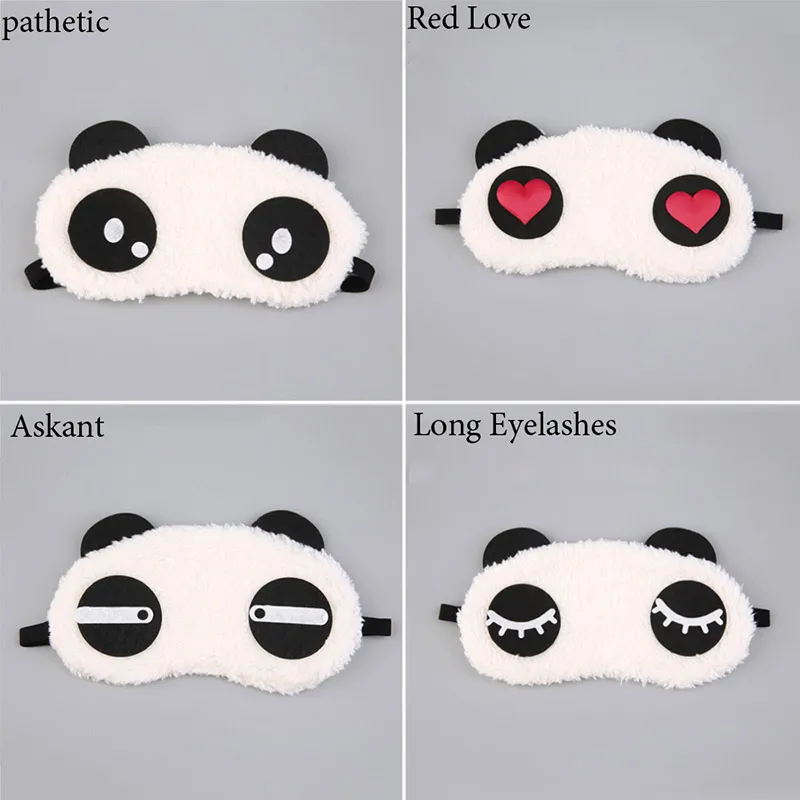 Ny ankomst söt panda sovande ansikte ögonmask blindfold ögonskugga resa sömn ögonhjälp gratis frakt