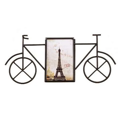 Nuevos marcos creativos de fotos de bicicleta de metal de hierro marco de fotos de decoración de habitación de gabinete de 6 pulgadas