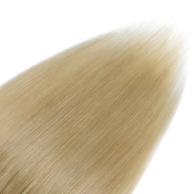 pack Clip Ins Hair 10quot 24Quot Bleach Blond Brasilian Remy Straight Hair 100 Clip in Human Hair Extensions1904797