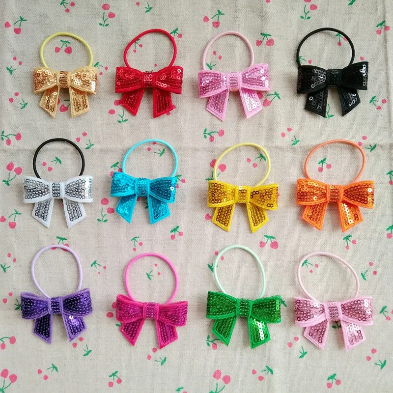 50pcs 2.0" scintillio Boutique archi dei capelli con i titolari coda di cavallo accessori per capelli I capelli per il bambino ragazze adolescenti