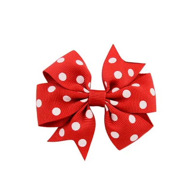 Bow Bow Polka Bardzo piękna kropka Grosgrain Ribbon Bows z klipsem butikowym włosami akcesorys HD5924376021